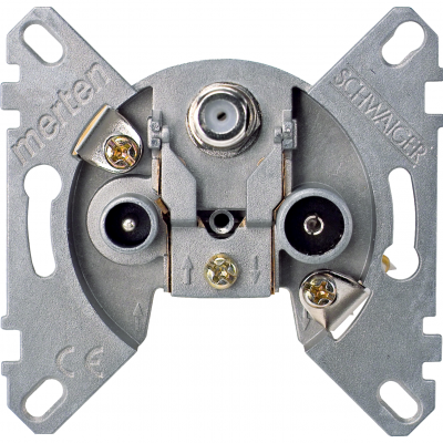 Merten - Mechanizm gniazda telewizyjnego r+tv+sat końcowe MTN466097 SCHNEIDER (MTN466097)
