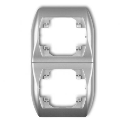 KARLIK TREND Ramka pionowa podwójna srebrny metalik 7RV-2 (7RV-2)