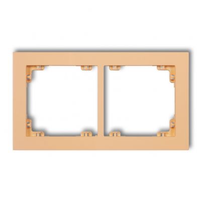 KARLIK DECO Ramka uniwerstalna podwójna z tworzywa DECO Pastel Matt brzoskwiniowy 45DR-2 (45DR-2)