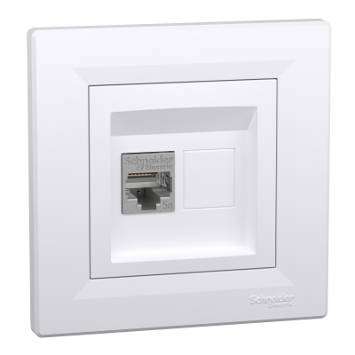 Asfora gniazdo komputerowe RJ45 kat.5e STP biały EPH5000121 SCHNEIDER (EPH5000121)