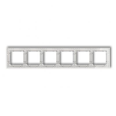 KARLIK DECO Ramka sześciokrotna transparentna DECO Art - efekt szkła (ramka: transparentna; spód: biały) 52-0-DRS-6 (52-0-DRS-6)