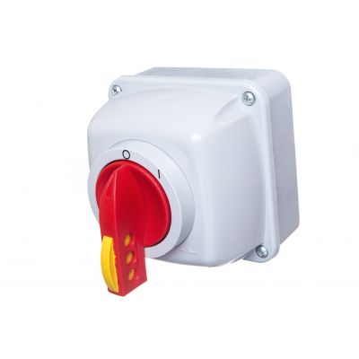 Łącznik krzywkowy 0-I 3P 63A w obudowie na kłódkę IP65 ŁUK 63-13/5 916324 ELEKTROMET (916324)