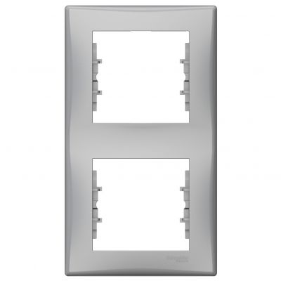 Sedna ramka podwójna 2-krotna pionowa aluminium SDN5801160 SCHNEIDER (SDN5801160)