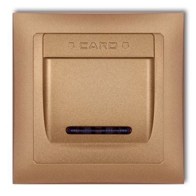 KARLIK DECO Łącznik hotelowy z ramką uniwersalną pojedynczą z tworzywa DECO Soft złoty metalik 8DSHSO-1 (8DSHSO-1)