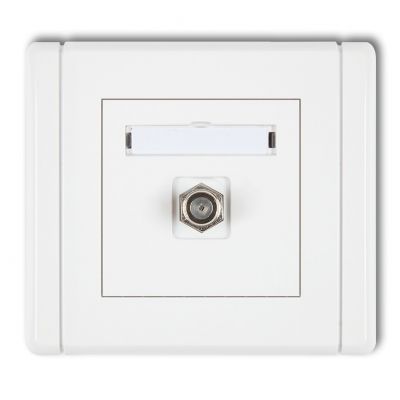 KARLIK FLEXI Gniazdo antenowe pojedyncze typu F (SAT) niklowane biały FGF-1 (FGF-1)