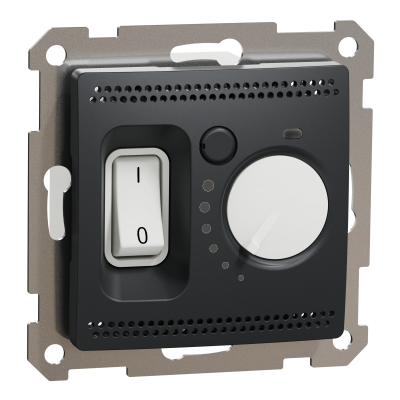 Sedna Design & Elements Regulator temperatury 2P 16A czarny antracyt SDD114506 SCHNEIDER (SDD114506)