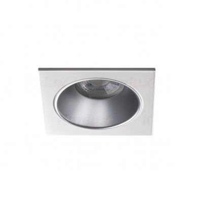 GLOZO DSL SR/W Oczko sufitowe GLOZO DSL SR/W kwadratowy stop aluminium kolor srebrny / biały 1XGx5,3 (36213)