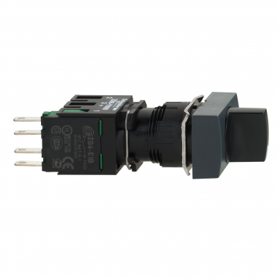 Harmony XB6 Kompletny przełącznik 2 położeniowy Stabilny Czarny Krótka rączka 1Z Prostokątny XB6DD221B SCHNEIDER (XB6DD221B)