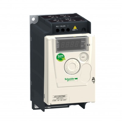 Przemiennik częstotliwości ATV12 3 fazowe 200/240VAC 50/60Hz 0.75kW 4.2A IP20 ATV12P075M3 SCHNEIDER (ATV12P075M3)