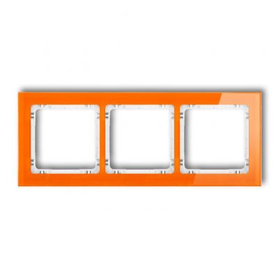 KARLIK DECO Ramka potrójna - efekt szkła (ramka: pomarańczowa; spód: biały) 13-0-DRS-3 (13-0-DRS-3)