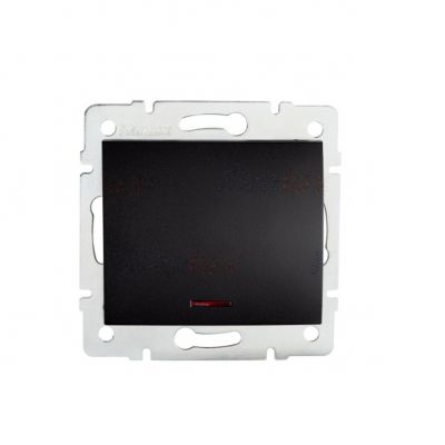 LOGI Łącznik jednobiegunowy LED 021110142 czarny mat 33622 KANLUX (33622)
