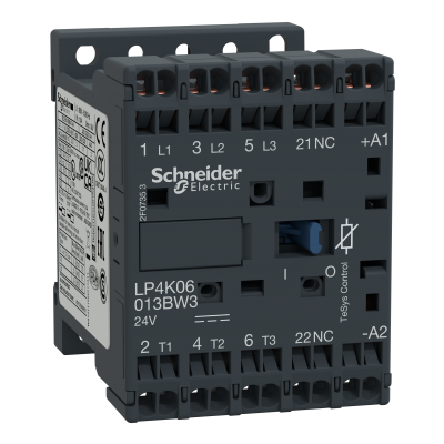 Stycznik mocy TeSys K 6A 3P 1R cewka 24VDC zaciski sprężynowe LP4K06013BW3 SCHNEIDER (LP4K06013BW3)