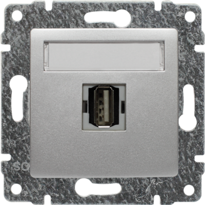 VENA Gniazdo multimedialne USB bez ramki aluminium (514051)