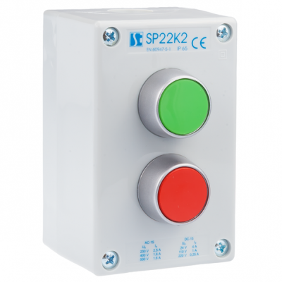 Kaseta sterownicza K2 z przyciskami START-STOP IP65 SP22K2\01-1 SPAMEL (SP22K2 1-1)