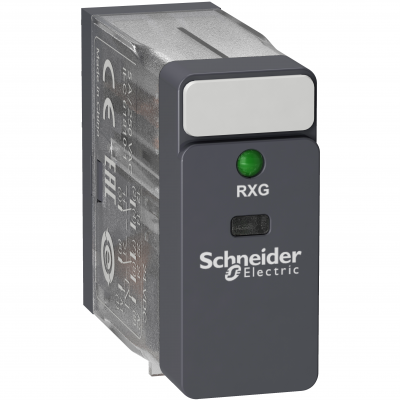 Zelio Relay Przekaźnik interfejsowy ze standardową obudową LED 2C/O 5A 24V DC RXG23BD SCHNEIDER (RXG23BD)