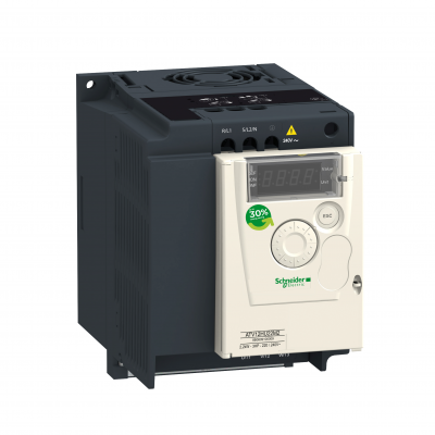 Przemiennik częstotliwości ATV12 1 fazowe 100/120VAC 50/60Hz 0.75kW 4.2A IP20 ATV12H075F1 SCHNEIDER (ATV12H075F1)