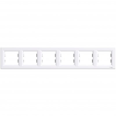 Asfora ramka sześciokrotna 6-krotna pozioma biały EPH5800621 SCHNEIDER (EPH5800621)