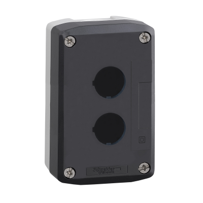 Harmony XALD Pusta kaseta sterująca 2 otwory fi22 ciemnoszara z jasnoszarą bazą plastikowa XALD02 SCHNEIDER (XALD02)