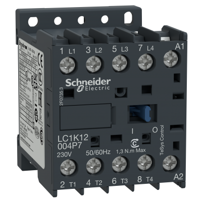 Stycznik mocy TeSys K AC1 20A 4P 4Z cewka 24VAC LC1K12004B7 SCHNEIDER (LC1K12004B7)
