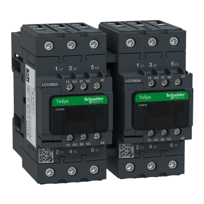 Stycznik nawrotny I=65A AC-3, napięcie cewki 110 V AC LC2D65AF7 SCHNEIDER (LC2D65AF7)
