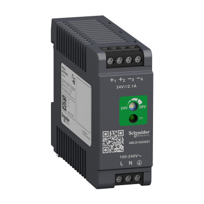 Phaseo regulowany zasilacz impulsowy 100-240 V AC 24V 2,1 A 1 fazowy Optimized ABLS1A24021 SCHNEIDER (ABLS1A24021)