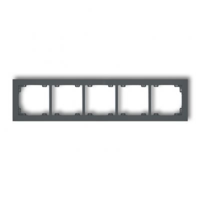 KARLIK DECO Ramka pięciokrotna z tworzywa grafitowy mat 28DR-5 (28DR-5)