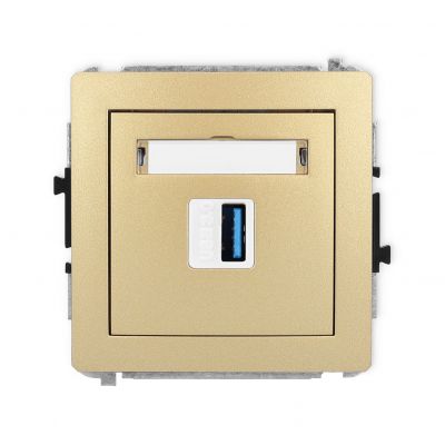 KARLIK DECO Gniazdo pojedyncze USB A-A 3.0 złoty 29DGUSB-5 (29DGUSB-5)