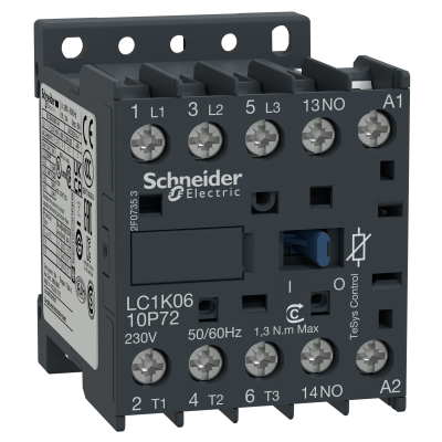 Stycznik mocy TeSys K [AC-3] 6A 3P 1Z cewka 110VAC zaciski śrubowe LC1K0610F72 SCHNEIDER (LC1K0610F72)