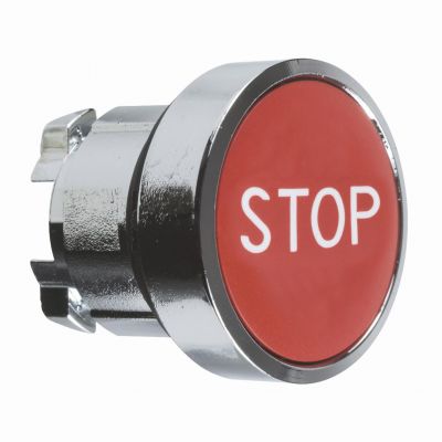 Harmony XB4 Przycisk płaski metalowego czerwona z oznaczeniem ZB4BA434 SCHNEIDER (ZB4BA434)