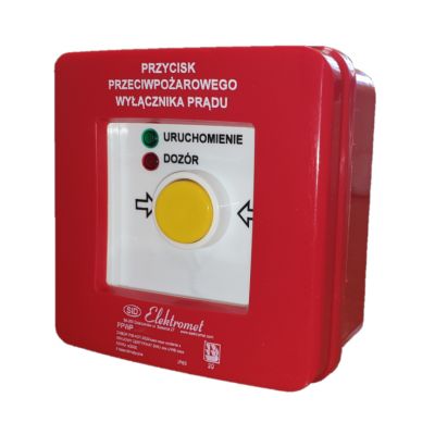Przycisk ppoż. n/t 2 tory prądowe 12A NO-NO samoczynny diody czerw/ziel 24VDC/24V DC PPWP-2s A/1 901402 ELEKTROMET (901402)