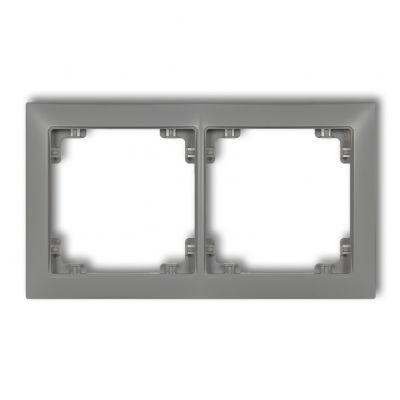 KARLIK DECO Ramka podwójna z tworzywa DECO Soft szary mat 27DRSO-2 (27DRSO-2)