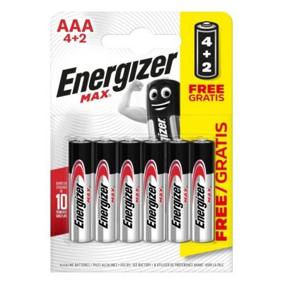 SELVISTA BATERIA ENERGIZER MAX AAA E92 /4+2 (E301534000)