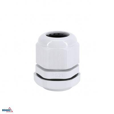 DŁAWNICA KABLOWA SZARA PG-21 (OPK. 100SZT.) BEMKO (E45-DK-PG-21-S/1)