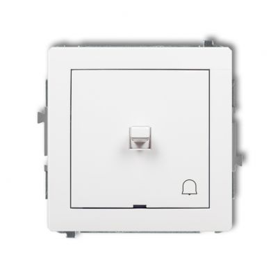 KARLIK DECO Przycisk zwierny /dzwonek/ w stylu amerykańskim biały mat 25DWPUS-4 (25DWPUS-4)