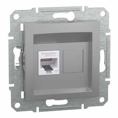 Asfora gniazdo komputerowe RJ45 kat.6 UTP bez ramki aluminium EPH4700161 SCHNEIDER (EPH4700161)