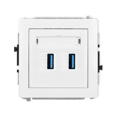 KARLIK DECO Gniazdo podwójne 2xUSB A-A 3.0 biały DGUSB-6 (DGUSB-6)