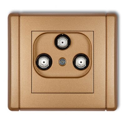 KARLIK FLEXI Gniazdo multimedialne 3F DATA (UPC) złoty metalik 8FGMU (8FGMU)