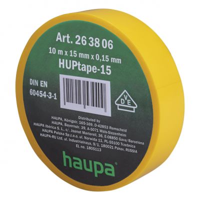 Taśma izolacyjna VDE 19 mm x 25 m żółta 263908 HAUPA (263908)