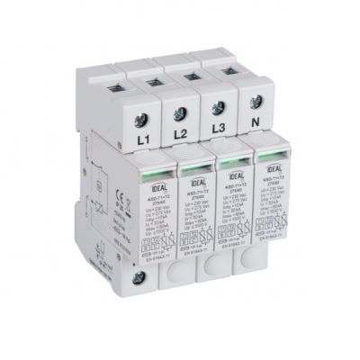 Ogranicznik przepięć B+C Typ 1+2 3P+N 30kA 1,5kV KSD-T1T2 275/240 3P+N 23920 KANLUX (23920)