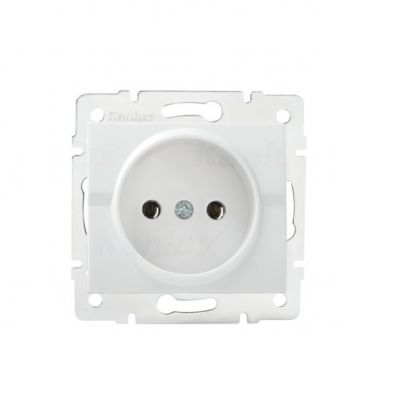 LOGI Gniazdo pojedyncze śrubowy Biały 16A 250V 021210102 25084 KANLUX (25084)