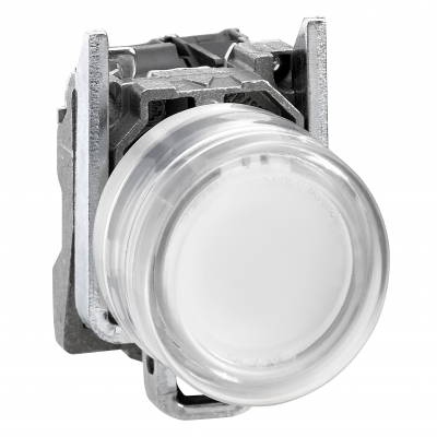 Harmony XB4 Przycisk okapturzony biały bez oznaczenia LED 22 24V metalowy XB4BP183B5EX SCHNEIDER (XB4BP183B5EX)