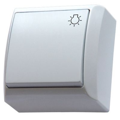 BIS Przycisk zwierny /światło/ kolor biały ŁN-5B/00 OSPEL (ŁN-5B/00)
