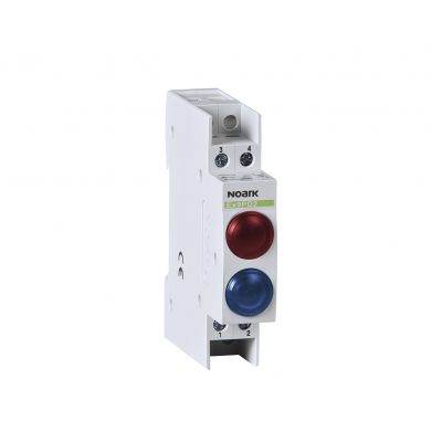 Ex9PD2rb 12V AC/DC Lampka sygnalizacyjna 12V AC/DC 1 czerwony 1 niebieska LED 102490 NOARK (102490)
