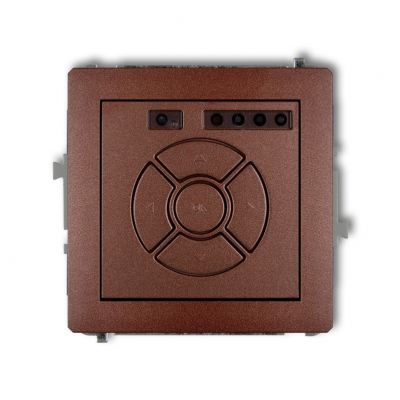KARLIK DECO Elektroniczny sterownik rolety (sterowanie lokalne i pilotem, sterowanie strefą i podstrefą) brązowy metalik 9DSR-4 (9DSR-4)