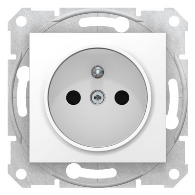 Sedna gniazdo pojedyncze z/u z przesłonami biały SDN2800121 SCHNEIDER (SDN2800121)