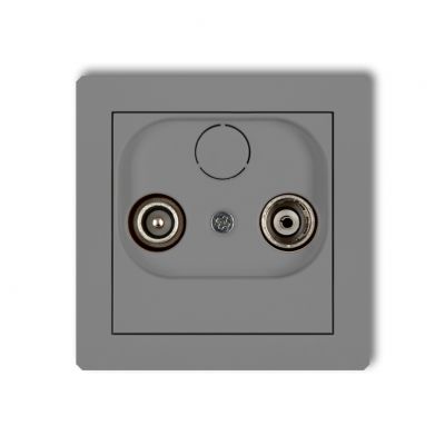 KARLIK DECO Gniazdo antenowe RTV końcowe 2dB szary mat 27DG2K (27DG2K)