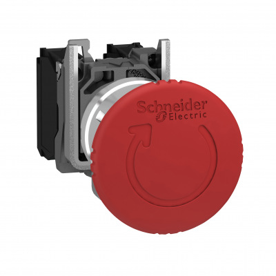 Harmony XB4 Przycisk STOP awaryjny fi40 czerwony bez podświetlenia obrót metalowy XB4BS8445ExSCHNEIDER XB4BS8445EX SCHNEIDER (XB4BS8445EX)