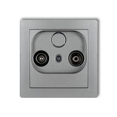 KARLIK DECO Gniazdo antenowe RTV przelotowe 9dB srebrny metalik 7DG9P (7DG9P)