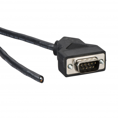 Modbus Plus kabel typu drop pomiędzy skrzynką przyłączeniową i złączem SUB D9 prawostronny 2.4 m 990NAD21910 SCHNEIDER (990NAD21910)