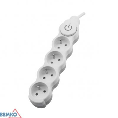 PRZEDŁUŻACZ NEW 1.5 4 GN. Z /0/ Z WYŁ. 1.5MM X 5.0M BEMKO (B05-NB4GW5M)